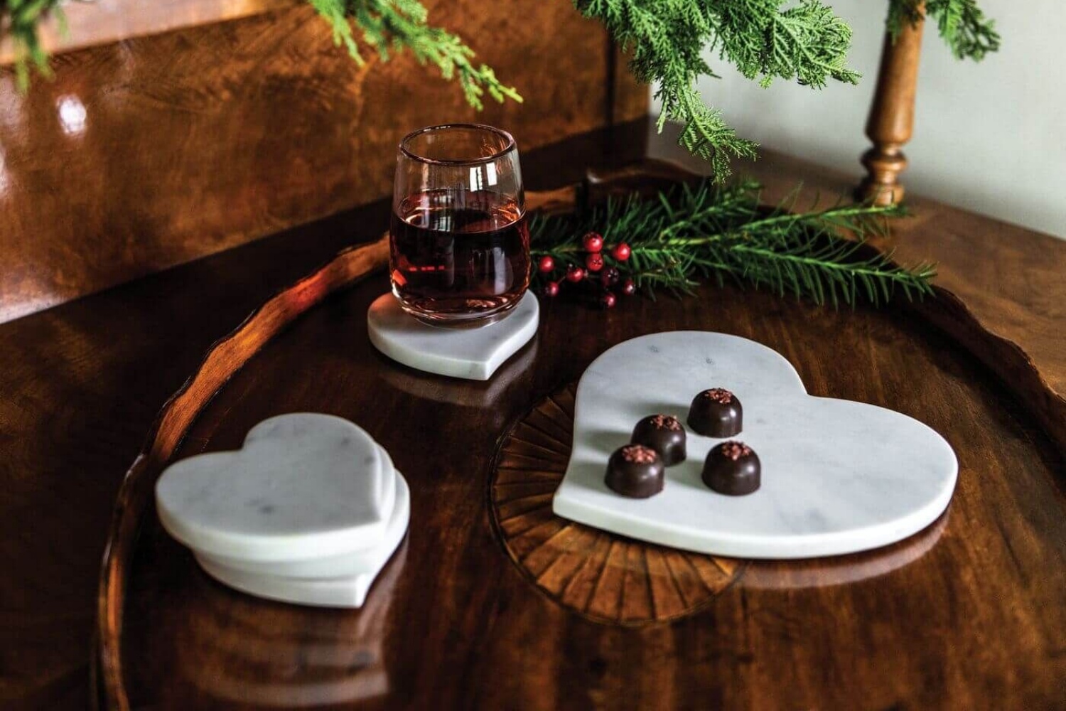 Marble & Wood Coasters Marble & Wood Coasters